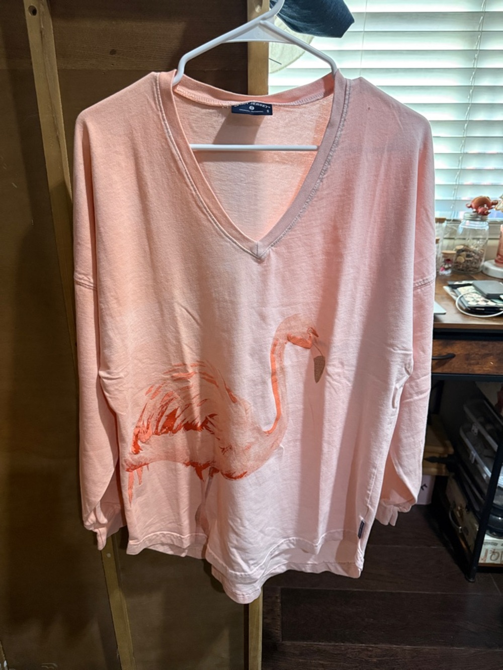 Vineyard Vines Pink Flamingo V-Neck Pullover Jersey